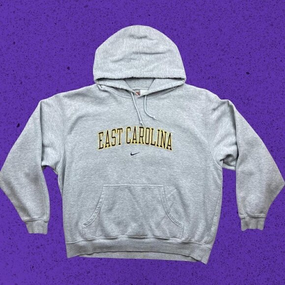 Nike Other - Vintage college hoodie sweatshirt rare grail Nike center check East Carolina